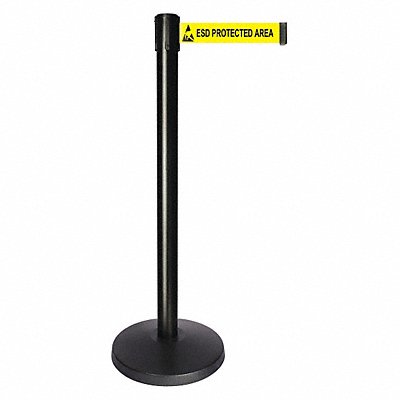 QUEUEWAY QPLUS33ESD Barrier Post Yllw/Blk Txt Belt 2 Belt W