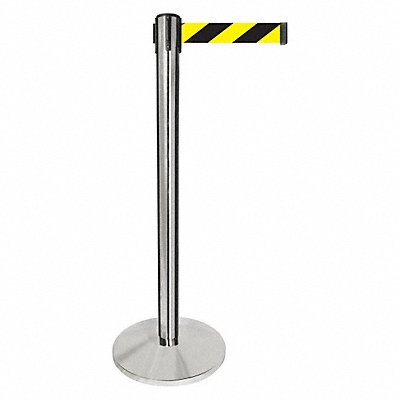 QUEUEWAY QPLUS1PD4 Barrier Post Polished Chrome Post 1 Belt