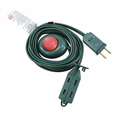 POWER FIRST 52NY09 Ft Switch Ext Crd 12ft 18Ga 5A SPT-2 Grn