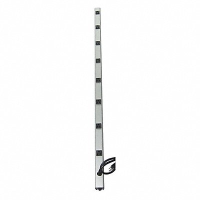 POWER FIRST 52NY36 Outlet Strip 8 Outlet 15A 48 L Gry