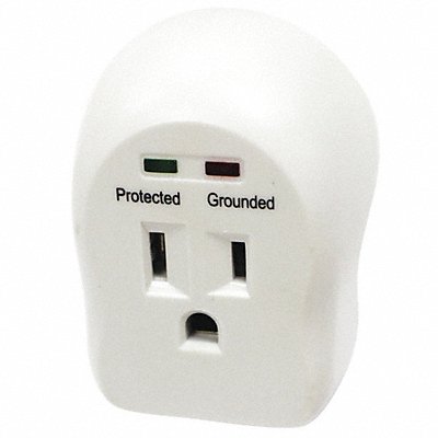 POWER FIRST 52NY47 Surge Plug Adaptor Wht 5-15P 1875W