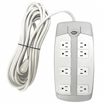 POWER FIRST 52NY53 Surge Protector Outlet Strip White