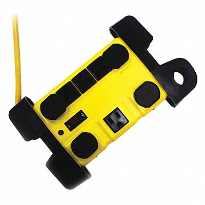 POWER FIRST 52NY58 Surge Protector Outlet Strip Yellow
