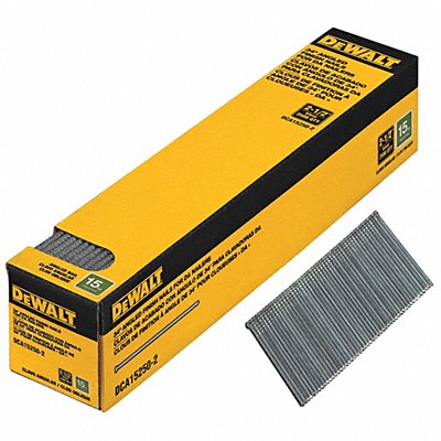 DEWALT DCA152502 Angled Finish Nails Round 2-1/2 L PK2500