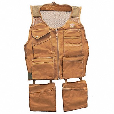 BUCKET BOSS 80450 Tool Apron Brown Canvas Waist Size 38 in