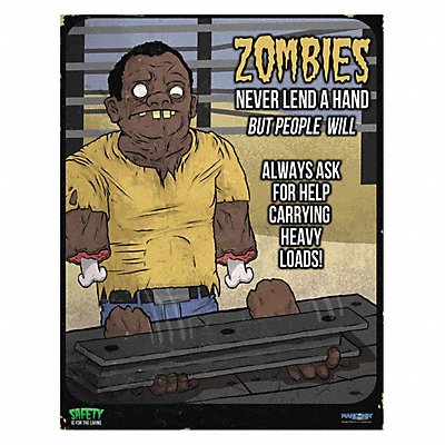 MANCOMM 31P10401 Safety Poster 21 in x 27 in Paper