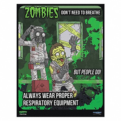 MANCOMM 31P11201 Safety Poster 21 in x 27 in Paper