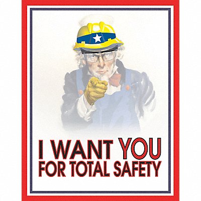 MANCOMM 31P014E2 Safety Poster 12 in x 16 in Paper