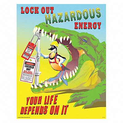 MANCOMM 31P02101 Safety Poster 21 in x 27 in Paper