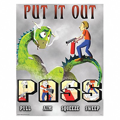 MANCOMM 31P02302 Safety Poster 12 in x 16 in Paper