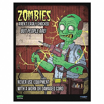 MANCOMM 31P10102 Safety Poster 12 in x 16 in Paper