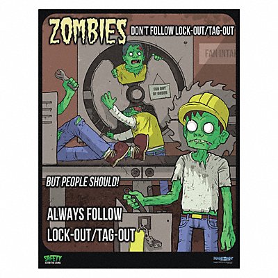 MANCOMM 31P10901 Safety Poster 21 in x 27 in Paper