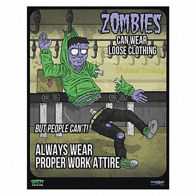 MANCOMM 31P11102 Safety Poster 12 in x 16 in Paper