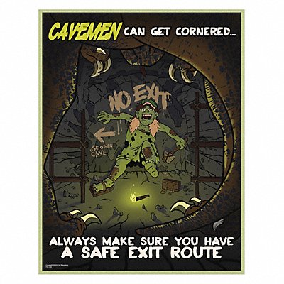 MANCOMM 31P61102 Safety Poster 21 in x 27 in Paper