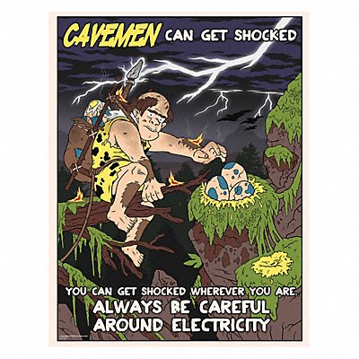 MANCOMM 31P61501 Safety Poster 12 in x 16 in Paper