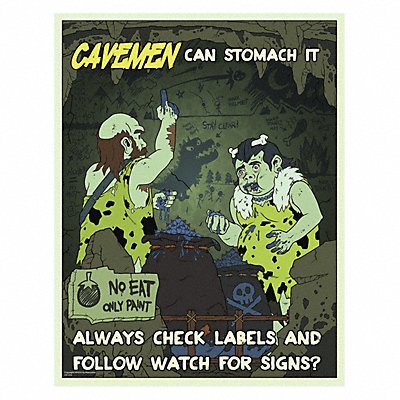 MANCOMM 31P61602 Safety Poster 21 in x 27 in Paper