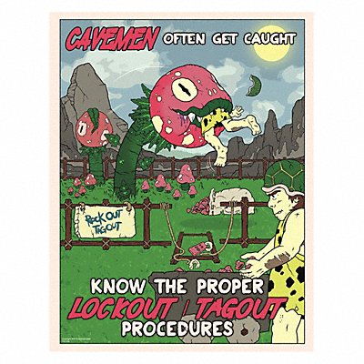 MANCOMM 31P61901 Safety Poster 12 in x 16 in Paper