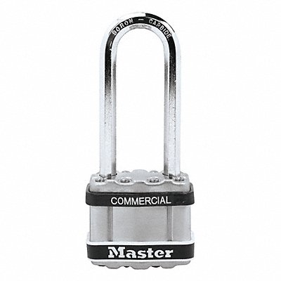 MASTER LOCK M5KALJSTS Keyed Padlock 15/16 in Rectangle Silver