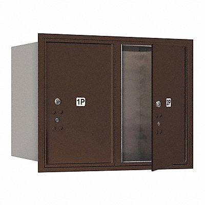 SALSBURY INDUSTRIES 3706D2PZFU Mailbox 4C 23-1/2 H w/2 Parcel Lockers