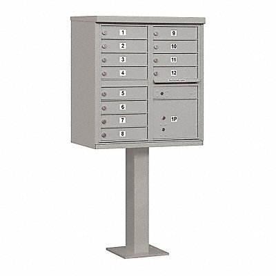 SALSBURY INDUSTRIES 3312GRYU Cluster Box Unit USPS 13 Doors 62-3/4 H