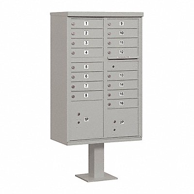 SALSBURY INDUSTRIES 3316GRYU Cluster Box Unit USPS 18 Doors 62-3/4 H