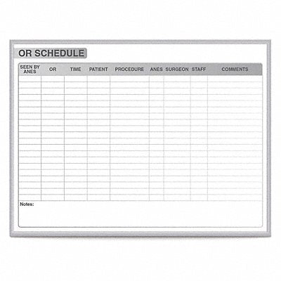 GHENT GRPM313S46 Planning Board Slvr Frame Color 48-1/2 H