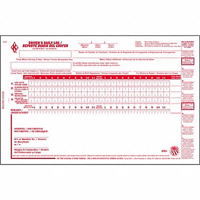 JJ KELLER 8581 Bilingual Drivers Logbook With Carbon