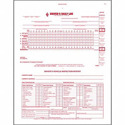 JJ KELLER 15062 Oil Field Drivers Logbook Carbonless