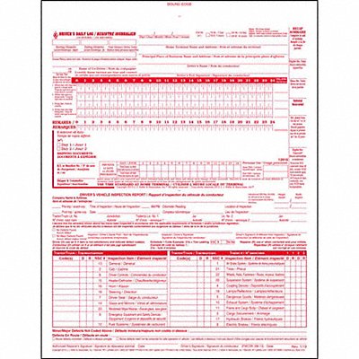 JJ KELLER 12916 Canadian Drivers Logbook Carbonless