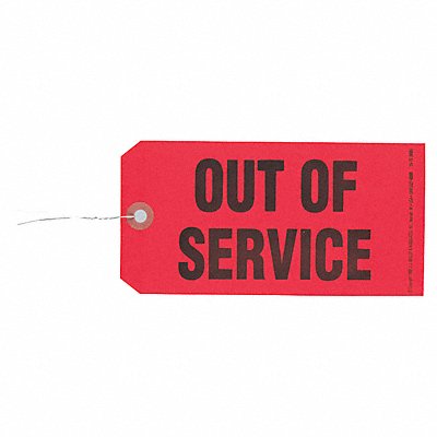 JJ KELLER 716 Out of Service Tag Rectangle 3-1/8 PK50