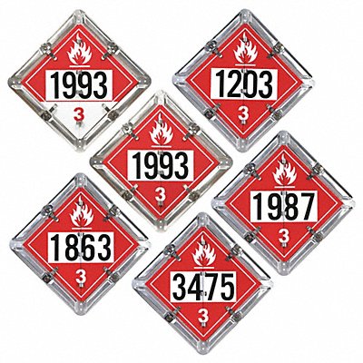 JJ KELLER 13066 DOT Container Placard 13-3/4 Label W