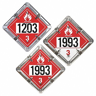 JJ KELLER 3663 DOT Container Placard 13-3/4 Label W