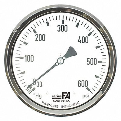 THUEMLING FALFP610EG K4574 Compound Gauge 0 to 400 psi 6 Dial Sz