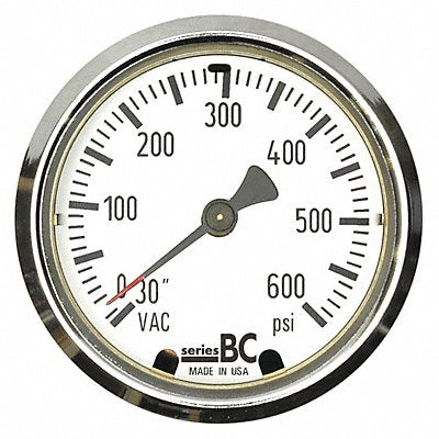THUEMLING BCLFP63E K4575 Compound Gauge 30 Hg Vac to 400 psi