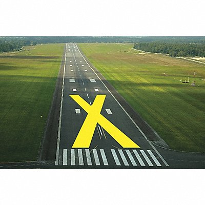 GRAINGER Y10X60 Runway Closure Marker Yellow 720 H