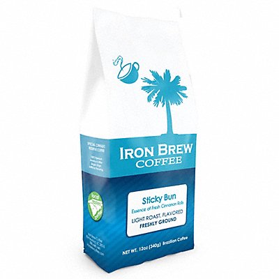 IRON BREW B12SB Coffee Sticky Bun Caff Ground