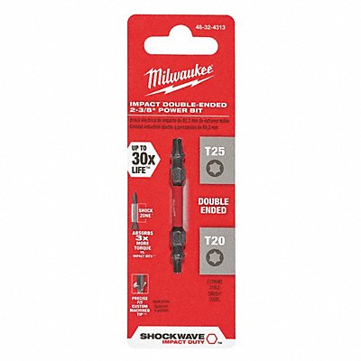 MILWAUKEE 48324313 Power Bit 1/4 Shank Size 2-3/8 Bit L