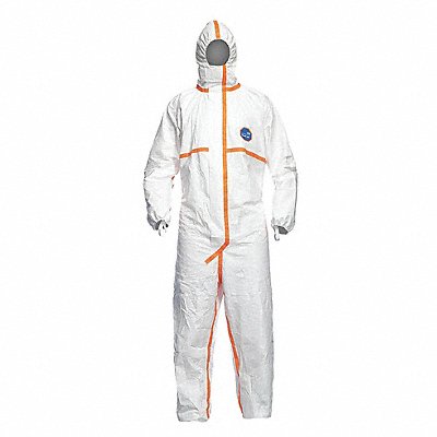 DUPONT TJ198TWHMD0025PI J6006 Hooded Coveralls M Wht Tyvek(R) 800 PK25