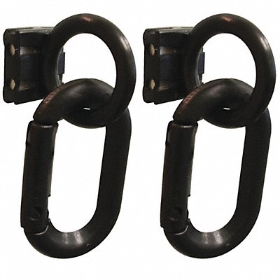 GRAINGER 721036 Carabiner Magnet Ring 3 Black PK6