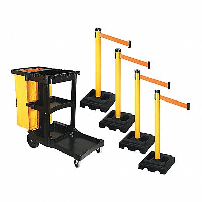 RETRACTA-BELT PSBK302PYWOR Barrier Systems Post Yellow 10 ft Belt