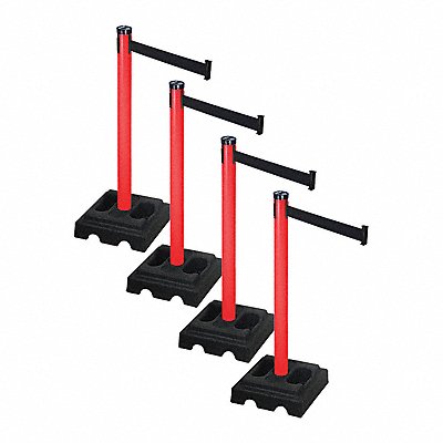 RETRACTA-BELT PSBA302PRDBK Barrier Systems Post Red 10 ft Belt