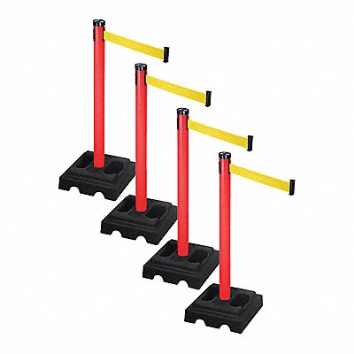 RETRACTA-BELT PSBA302PRDYW Barrier Systems Post Red 10 ft Belt