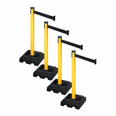 RETRACTA-BELT PSBA302PYWBK Barrier Systems Post Yellow 10 ft Belt