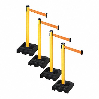 RETRACTA-BELT PSBA302PYWOR Barrier Systems Post Yellow 10 ft Belt