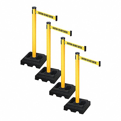 RETRACTA-BELT PSBA302PYWCAU Barrier Systems Post Yellow 10 ft Belt