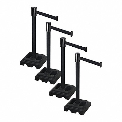 RETRACTA-BELT PSBA322PSBBK Barrier Systems Post Black 15 ft Belt