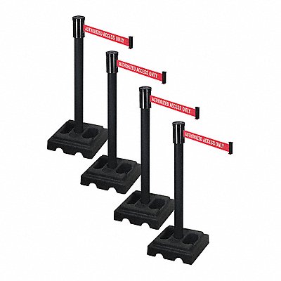 RETRACTA-BELT PSBA322PSBAAO Barrier Systems Post Black 15 ft Belt