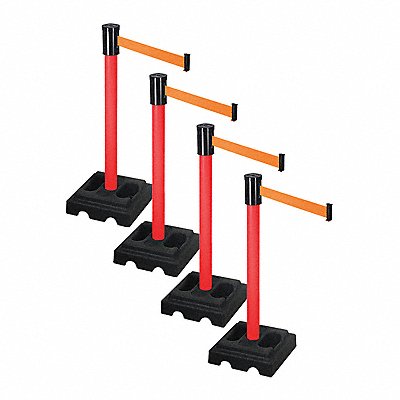 RETRACTA-BELT PSBA322PRDOR Barrier Systems Post Red 15 ft Belt