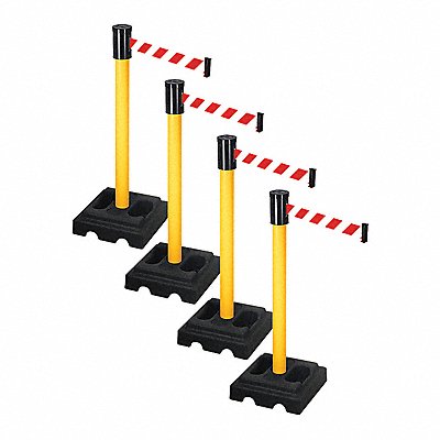 RETRACTA-BELT PSBA322PYWRWD Barrier Systems Post Yellow 15 ft Belt