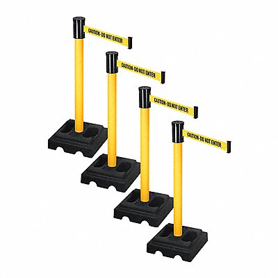 RETRACTA-BELT PSBA322PYWCAU Barrier Systems Post Yellow 15 ft Belt